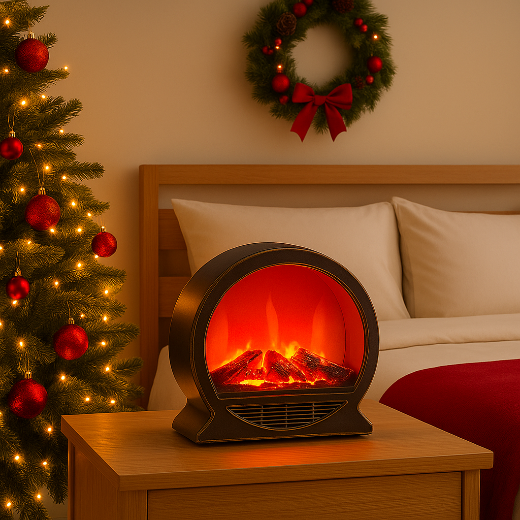 Mini Electric Fireplace Night Lamp UAE | Realistic Flame Effect