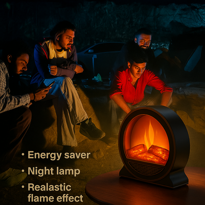 Mini Electric Fireplace Night Lamp UAE | Realistic Flame Effect