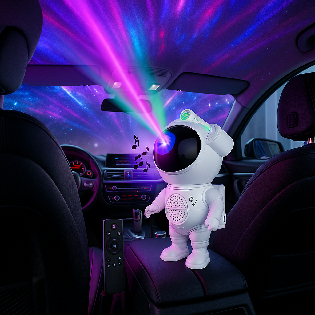Astronaut Galaxy Star Projector | Nebula Night Light with Remote & Bluetooth for Bedroom, Gaming Setup & Kids Room