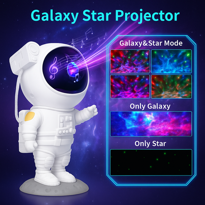 Astronaut Galaxy Star Projector | Nebula Night Light with Remote & Bluetooth for Bedroom, Gaming Setup & Kids Room
