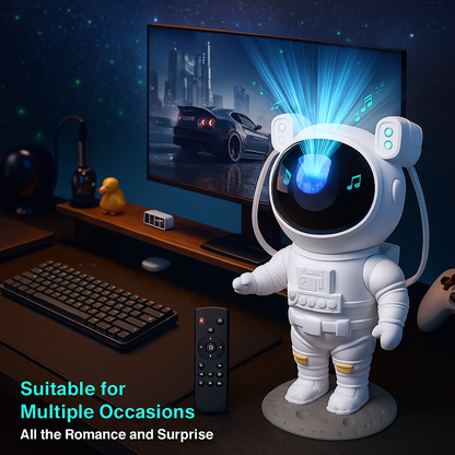 Astronaut Galaxy Star Projector | Nebula Night Light with Remote & Bluetooth for Bedroom, Gaming Setup & Kids Room