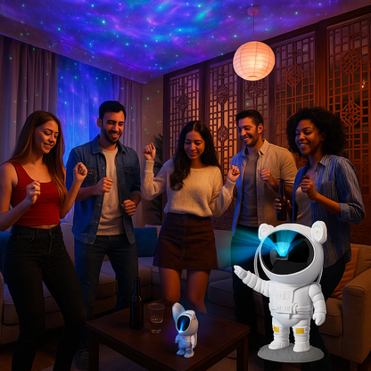 Astronaut Galaxy Star Projector | Nebula Night Light with Remote & Bluetooth for Bedroom, Gaming Setup & Kids Room