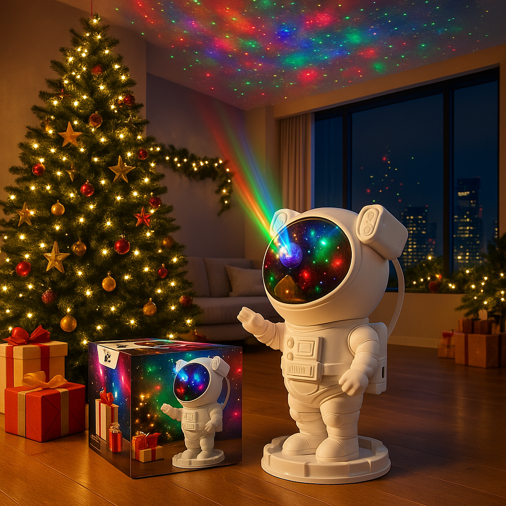 Astronaut Galaxy Star Projector | Nebula Night Light with Remote & Bluetooth for Bedroom, Gaming Setup & Kids Room