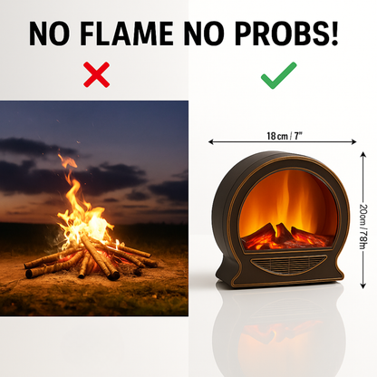 Mini Electric Fireplace Night Lamp UAE | Realistic Flame Effect